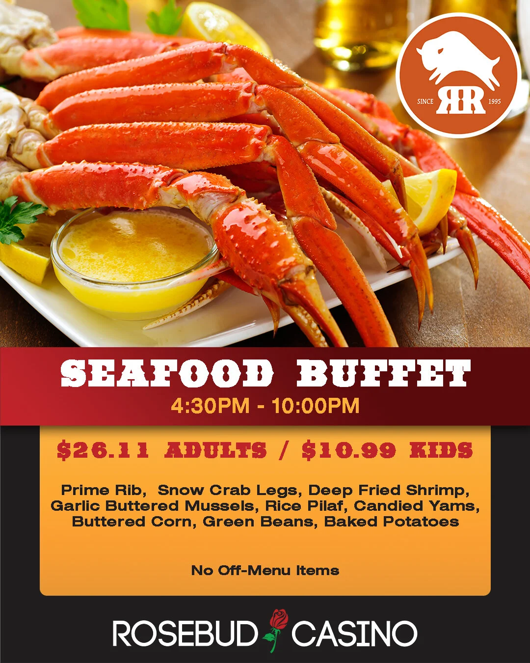 Seafood Buffet — Rosebud Casino